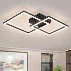 Homefire Deckenleuchte LED Deckenlampe Küche - 20W Schwarz Schlafzimmerlampe 4000K Neutralweiß Modern Küchenlame Drehbar Design Flur Eckig Deckenbeleuchtung für Schlafzimmer Büro Esszimmer - Homefire