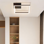 Homefire Deckenleuchte LED Deckenlampe Küche - Warmweiß Schlafzimmerlampe Schwarz Küchenlampe Modern Design 3000K 12W Quadratisch Flurlampe Deckenbeleuchtung für Wohnzimmer Esszimmer [Energieklasse F] - Homefire