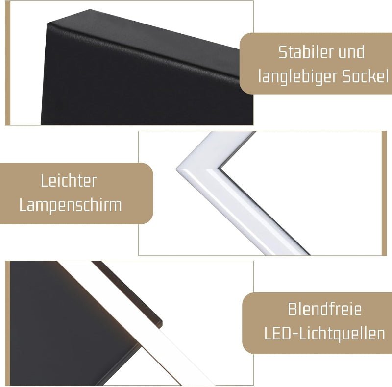 Homefire Deckenleuchte LED Deckenlampe Küche - Warmweiß Schlafzimmerlampe Schwarz Küchenlampe Modern Design 3000K 12W Quadratisch Flurlampe Deckenbeleuchtung für Wohnzimmer Esszimmer [Energieklasse F] - Homefire