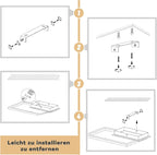 Homefire Deckenleuchte LED Deckenlampe Schlafzimmer - Modern Schlafzimmerlampe 12W Holz Küchenlampe 3000K Warmweiß Rechteckig Flurlampe für Wohnzimmer Flur Esszimmer Büro [Energieklasse F] - Homefire