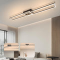 Homefire Deckenleuchte LED Deckenlampe Wohnzimmer - 4 Schwarz Rahmen Schlafzimmerlampe Modern Wohnzimmerlampe 32W 3000K Küchenlampe Warmweiß Esszimmerlampe Rechteckig Design für Schlafzimmer Esszimmer [Energieklasse E] - Homefire