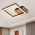 Homefire Deckenleuchte LED Küche Deckenlampe - Modern 12W Eckig Flurlampe 3000K Warmweiß Küchenlampe Holz Innen Deckenbeleuchtung für Schlafzimmer Esszimmer Büro Wohnzimmer [Energieklasse F] - Homefire