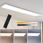 Homefire Deckenleuchte LED Panel 120x30CM Deckenlampe Flach Dimmbar mit Fernbedienung 48W Deckenpanel Lang Modern Küchenlampe Rechteckig Weiß Bürolampe Tageslichtlampe Deck für Küche Wohnzimmer Büro - Homefire