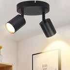 Homefire Deckenleuchte Weiß Deckenstrahler LED: Deckenlampe 6 Flammig GU10 Strahler Deckenspots Industrial 350°Schwenkbar Modern Küchenlampe für Wohnzimmer Schlafzimmer Esszimmer - Ohne Leuchtmittel - Homefire