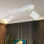 Homefire Deckenleuchte Weiß Deckenstrahler LED: Deckenlampe 6 Flammig GU10 Strahler Deckenspots Industrial 350°Schwenkbar Modern Küchenlampe für Wohnzimmer Schlafzimmer Esszimmer - Ohne Leuchtmittel - Homefire