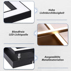 Homefire Deckenleuchte Wohnzimmer LED Deckenlampe 65cm - 24W Modern Wohnzimmerlampe Schwarz Schlafzimmerlampe Decke 3000K Warmweiß Eckig Design Deckenbeleuchtung für Schlafzimmer Küche [Energieklasse E] - Homefire