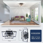 Homefire Deckenventilator mit Beleuchtung Leise - LED Deckenleuchte Ventilator Mit Fernbedienung 3000K-6500K Dimmbar 6-Gang Modern Schwarz Schlafzimmer Lampe Mit Ventilator Timer für Wohnzimmer Küche - Homefire