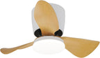 Homefire Deckenventilator Mit Beleuchtung und Fernbedienung - 23W LED Dimmbar Deckenleuchte mit Ventilator Leise 70CM Ventilator mit Licht Sommer/Winter 6-Gang Timer für Schlafzimmer Kinderzimmer Büro [Energieklasse E] - Homefire