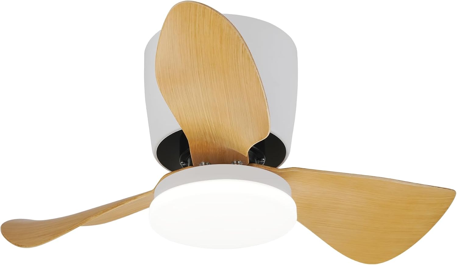 Homefire Deckenventilator Mit Beleuchtung und Fernbedienung - 23W LED Dimmbar Deckenleuchte mit Ventilator Leise 70CM Ventilator mit Licht Sommer/Winter 6-Gang Timer für Schlafzimmer Kinderzimmer Büro [Energieklasse E] - Homefire