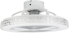 Homefire Deckenventilator Mit Beleuchtung und Fernbedienung Leise - 48.5CM LED Deckenlampe Dimmbar Wohnzimmer Ventilator Timing Deckenleuchte Fan Kristall Sommer-/Winter für Schlafzimmer Esszimmer [Energieklasse F] - Homefire