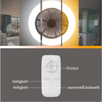 Homefire Deckenventilator Mit Beleuchtung und Fernbedienung Leise - Deckenlampe Dimmbar Ventilator Timing Deckenleuchte Fan Modern Sommer-/Winter Wohnzimmer Schlafzimmer Esszimmer Kinderzimmer Küche [Energieklasse G] - Homefire
