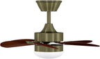 Homefire Deckenventilator Mit Beleuchtung und Fernbedienung Leise - Deckenlampe Ø75 cm 6 Flügeln Ventilator mit Einzelleuchte Deckenleuchte Fan Sommer-/Winter für Schlafzimmer Ohne Lichtquelle - Homefire