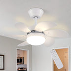 Homefire Deckenventilator Mit Beleuchtung und Fernbedienung Leise - Deckenlampe Wohnzimmer 6 Flügeln Ø75 cm Ventilator Timing Deckenleuchte Fan Sommer-/Winter für Schlafzimmer Küche - Ohne Glühbirne - Homefire