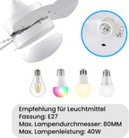 Homefire Deckenventilator Mit Beleuchtung und Fernbedienung Leise - Deckenlampe Wohnzimmer 6 Flügeln Ø75 cm Ventilator Timing Deckenleuchte Fan Sommer-/Winter für Schlafzimmer Küche - Ohne Glühbirne - Homefire