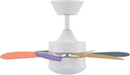 Homefire Deckenventilator Mit Beleuchtung und Fernbedienung Leise - Deckenlampe Wohnzimmer 6 Flügeln Ø75 cm Ventilator Timing Deckenleuchte mit Einzelleuchte Fan Sommer-/Winter Schlafzimmer/Bunt - Homefire
