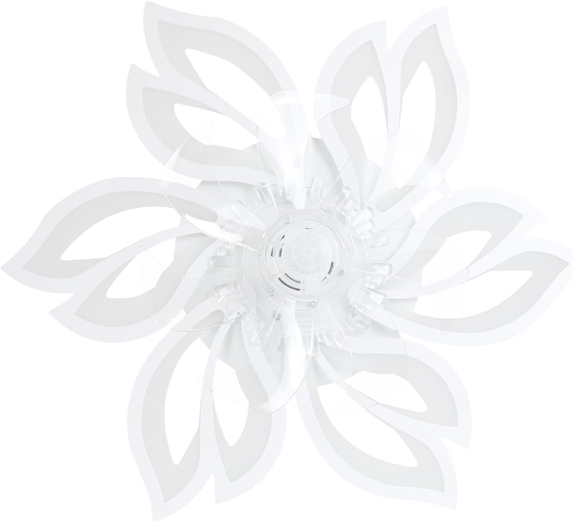 Homefire Deckenventilator Mit Beleuchtung und Fernbedienung Leise - LED Deckenlampe APP Dimmbar Ventilator Timing Deckenleuchte Kreativer 6 Lichter Design Wohnzimmer Fan Winter/Sommer für Schlafzimmer - Homefire