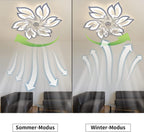 Homefire Deckenventilator Mit Beleuchtung und Fernbedienung Leise - LED Deckenlampe APP Dimmbar Ventilator Timing Deckenleuchte Kreativer 6 Lichter Design Wohnzimmer Fan Winter/Sommer für Schlafzimmer - Homefire