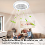 Homefire Deckenventilator mit Beleuchtung und Fernbedienung Leise - LED Dimmbar Deckenlampe mit Ventilator Lampe Decke Timing Deckenleuchte Modern Blau 5 Flügeln Licht für Schlafzimmer Wohnzimmer - Homefire