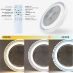 Homefire Deckenventilator mit Beleuchtung und Fernbedienung Leise - LED Dimmbar Deckenlampe mit Ventilator Lampe Decke Timing Deckenleuchte Modern Blau 5 Flügeln Licht für Schlafzimmer Wohnzimmer - Homefire