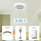 Homefire Deckenventilator mit Beleuchtung und Fernbedienung Leise - LED Dimmbar Deckenlampe mit Ventilator Lampe Decke Timing Deckenleuchte Modern Blau 5 Flügeln Licht für Schlafzimmer Wohnzimmer - Homefire