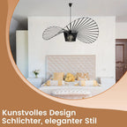 Homefire Hängelampe Schwarz Pendelleuchte E27 - Hängeleuchte Vintage 100CM Pendellampe Esszimmer Retro Kronleuchter Esstischlampe Küche Wohnzimmer Ohne Leuchtmittel - Homefire