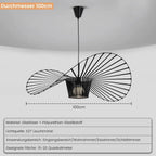 Homefire Hängelampe Schwarz Pendelleuchte E27 - Hängeleuchte Vintage 100CM Pendellampe Esszimmer Retro Kronleuchter Esstischlampe Küche Wohnzimmer Ohne Leuchtmittel - Homefire
