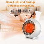 Homefire Heizlüfter energiesparend heizgeräte elektrisch - Heizung leise PTC Keramik heizstrahler innenraum 500W Oszillation Räume Heizofen Elektroheizer Überhitzungsschutz - Homefire
