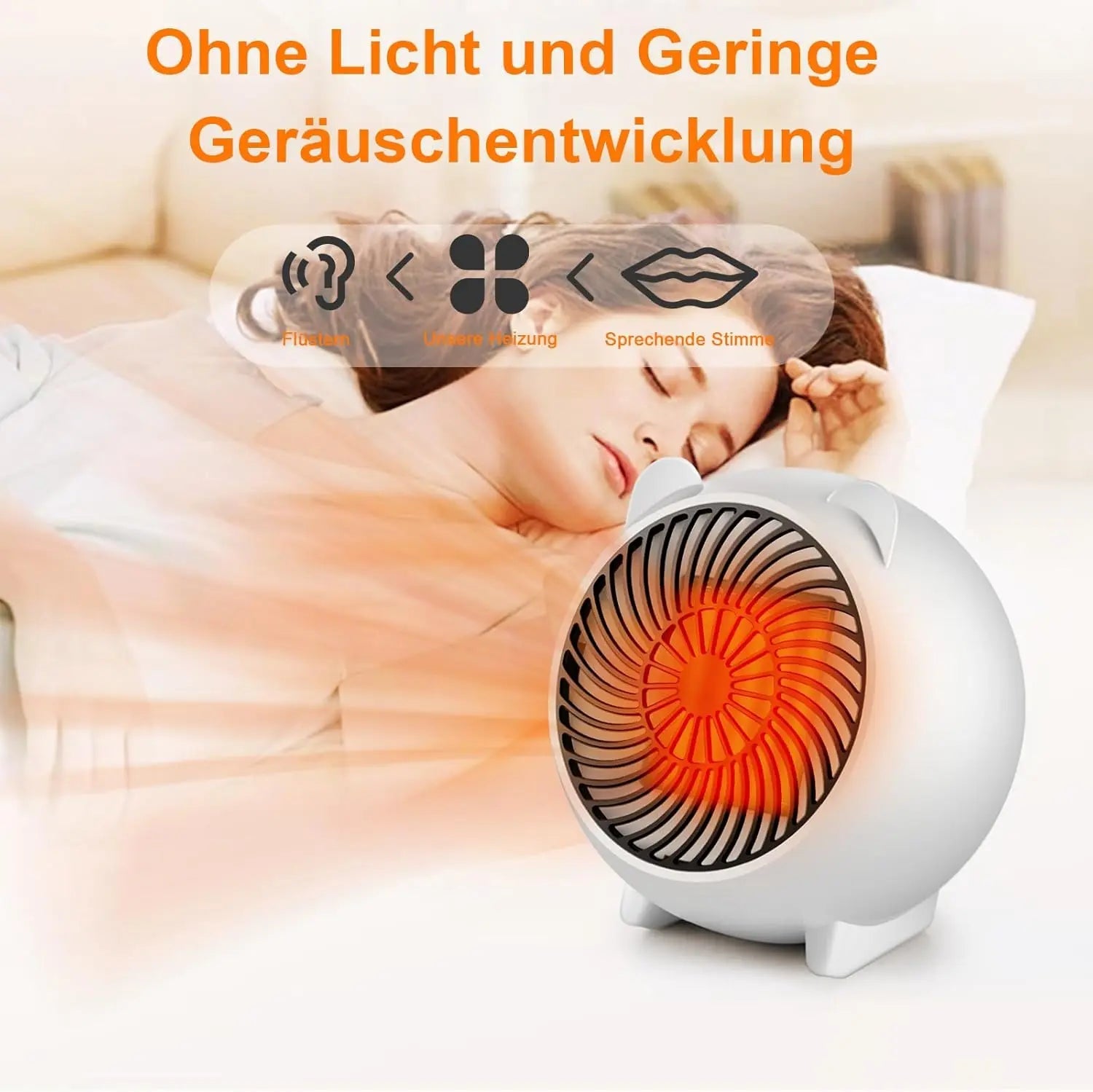 Homefire Heizlüfter energiesparend heizgeräte elektrisch - Heizung leise PTC Keramik heizstrahler innenraum 500W Oszillation Räume Heizofen Elektroheizer Überhitzungsschutz - Homefire