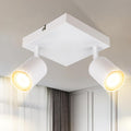 Homefire LED Deckenlampe 2 Flammig Deckenstrahler - 350° Schwenkbar Strahler GU10 Deckenleuchte Weiß flurlampe Spots Innen Deckenspot für Wohnzimmer Küche Schlafzimmer Ohne Leuchtmittel - Homefire