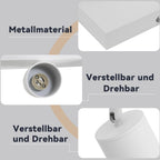 Homefire LED Deckenlampe 2 Flammig Deckenstrahler - 350° Schwenkbar Strahler GU10 Deckenleuchte Weiß flurlampe Spots Innen Deckenspot für Wohnzimmer Küche Schlafzimmer Ohne Leuchtmittel - Homefire