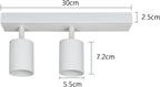 Homefire LED Deckenlampe 2 Flammig Deckenstrahler - 350° Schwenkbar Strahler GU10 Deckenleuchte Weiß flurlampe Spots Innen Deckenspot für Wohnzimmer Küche Schlafzimmer Ohne Leuchtmittel - Homefire