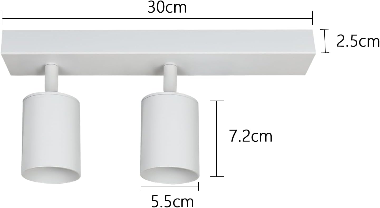 Homefire LED Deckenlampe 2 Flammig Deckenstrahler - 350° Schwenkbar Strahler GU10 Deckenleuchte Weiß flurlampe Spots Innen Deckenspot für Wohnzimmer Küche Schlafzimmer Ohne Leuchtmittel - Homefire