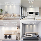 Homefire LED Deckenlampe 2 Flammig Deckenstrahler - 350° Schwenkbar Strahler GU10 Deckenleuchte Weiß flurlampe Spots Innen Deckenspot für Wohnzimmer Küche Schlafzimmer Ohne Leuchtmittel - Homefire