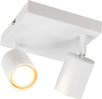 Homefire LED Deckenlampe 2 Flammig Deckenstrahler - 350° Schwenkbar Strahler GU10 Deckenleuchte Weiß flurlampe Spots Innen Deckenspot für Wohnzimmer Küche Schlafzimmer Ohne Leuchtmittel - Homefire