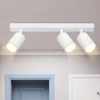 Homefire LED Deckenlampe 3 Flammig Deckenstrahler - 350° Schwenkbar Strahler GU10 Deckenleuchte Weiß flurlampe Spots Innen Deckenspot für Wohnzimmer Küche Ohne Leuchtmittel - Homefire