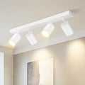 Homefire LED Deckenlampe 4 Flammig Deckenstrahler - 350° Schwenkbar Strahler GU10 Deckenleuchte Weiß flurlampe Spots Innen Deckenspot für Wohnzimmer Küche Schlafzimmer Ohne Leuchtmittel - Homefire