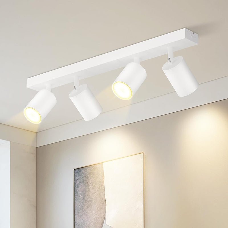 Homefire LED Deckenlampe 4 Flammig Deckenstrahler - 350° Schwenkbar Strahler GU10 Deckenleuchte Weiß flurlampe Spots Innen Deckenspot für Wohnzimmer Küche Schlafzimmer Ohne Leuchtmittel - Homefire