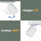 Homefire LED Deckenlampe 4 Flammig Deckenstrahler - 350° Schwenkbar Strahler GU10 Deckenleuchte Weiß flurlampe Spots Innen Deckenspot für Wohnzimmer Küche Schlafzimmer Ohne Leuchtmittel - Homefire