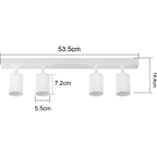 Homefire LED Deckenlampe 4 Flammig Deckenstrahler - 350° Schwenkbar Strahler GU10 Deckenleuchte Weiß flurlampe Spots Innen Deckenspot für Wohnzimmer Küche Schlafzimmer Ohne Leuchtmittel - Homefire