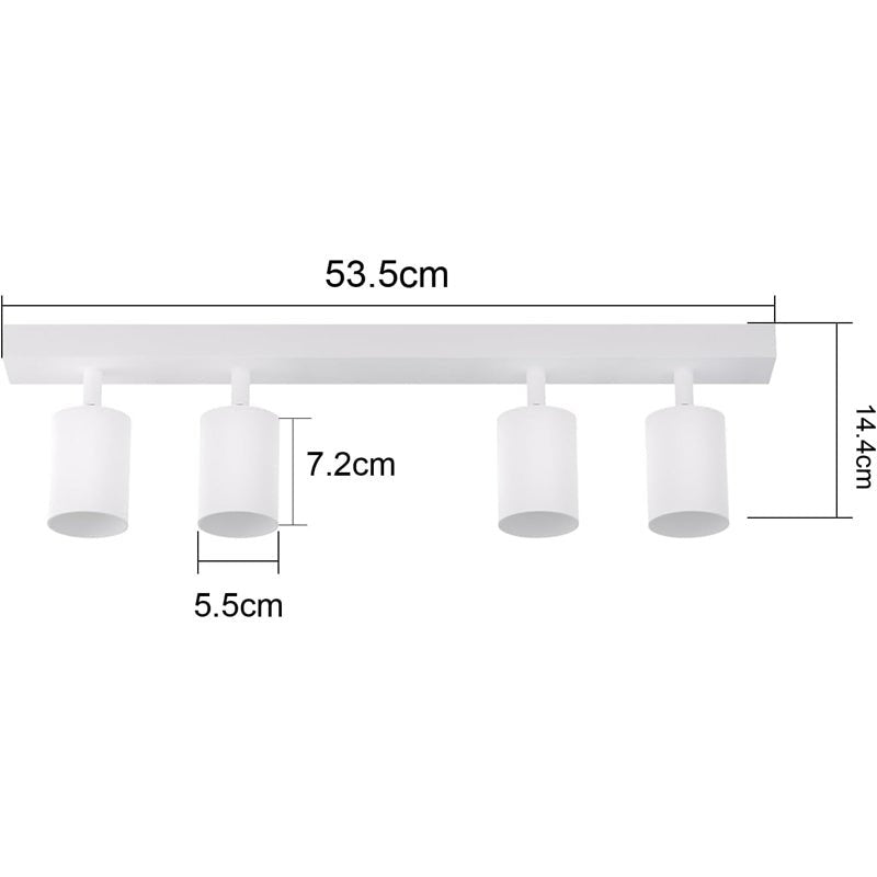 Homefire LED Deckenlampe 4 Flammig Deckenstrahler - 350° Schwenkbar Strahler GU10 Deckenleuchte Weiß flurlampe Spots Innen Deckenspot für Wohnzimmer Küche Schlafzimmer Ohne Leuchtmittel - Homefire
