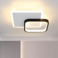 Homefire LED Deckenlampe Schlafzimmer Deckenleuchte - 3000K Warmweiß Schlafzimmerlampe 15W Acryl Modern Wohnzimmerlampe Rund Schwarz Design Deckenbeleuchtung für Wohnzimmer Esszimmer Küche Flur [Energieklasse G] - Homefire