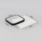 Homefire LED Deckenlampe Schlafzimmer Deckenleuchte - 3000K Warmweiß Schlafzimmerlampe 15W Acryl Modern Wohnzimmerlampe Rund Schwarz Design Deckenbeleuchtung für Wohnzimmer Esszimmer Küche Flur [Energieklasse G] - Homefire