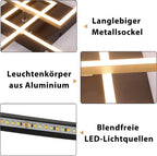 Homefire LED Deckenlampe Wohnzimmer Deckenleuchte - 40CM 36W Schwarz Küchenlampe Dimmbar 3000-6500K mit Fernbedienung Modern Schlafzimmerlampe 3 Rahmen Design aus Metall Deckenleuchten für Küche Büro [Energieklasse E] - Homefire