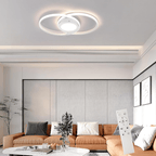 Homefire LED Deckenlampe Wohnzimmer Deckenleuchte - Wohnzimmerlampe Weiß Modern Design Schlafzimmerlampe für Wohnzimmer Schlafzimmer Esszimmer [Energieklasse G] - Homefire
