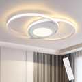 Homefire LED Deckenlampe Wohnzimmer Deckenleuchte - Wohnzimmerlampe Weiß Modern Design Schlafzimmerlampe für Wohnzimmer Schlafzimmer Esszimmer [Energieklasse G] - Homefire