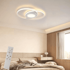 Homefire LED Deckenlampe Wohnzimmer Deckenleuchte - Wohnzimmerlampe Weiß Modern Design Schlafzimmerlampe für Wohnzimmer Schlafzimmer Esszimmer [Energieklasse G] - Homefire