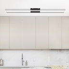 Homefire LED Deckenleuchte Deckenlampe schlafzimmer: 40W Schlafzimmerlampe Dimmbar mit fernbedienung 108CM Modern Wohnzimmerlampe Schwarze Küchenlampe für Schlafzimmer Esszimmer Büro Küche [Energieklasse F] - Homefire