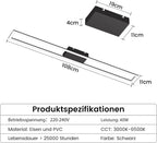 Homefire LED Deckenleuchte Deckenlampe schlafzimmer: 40W Schlafzimmerlampe Dimmbar mit fernbedienung 108CM Modern Wohnzimmerlampe Schwarze Küchenlampe für Schlafzimmer Esszimmer Büro Küche [Energieklasse F] - Homefire