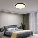 Homefire LED Deckenleuchte Deckenlampe Schwarz - Küchenlampe Flach Rund Ø21cm Flurlampe 12W 3000K Badlampe IP44 Wasserfest für Wohnzimmer Badezimmer Schlafzimmer Küche Balkon Keller Büro [Energieklasse F] - Homefire