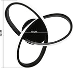 Homefire LED Deckenleuchte Dimmbar Deckenlampe - 33W Wohnzimmerlampe Schwarz mit Fernbedienung Modern Schlafzimmerlampe - 40CM Geometrie Design Lampe für Wohnzimmer Schlafzimmer Küche Flur Studio - Homefire